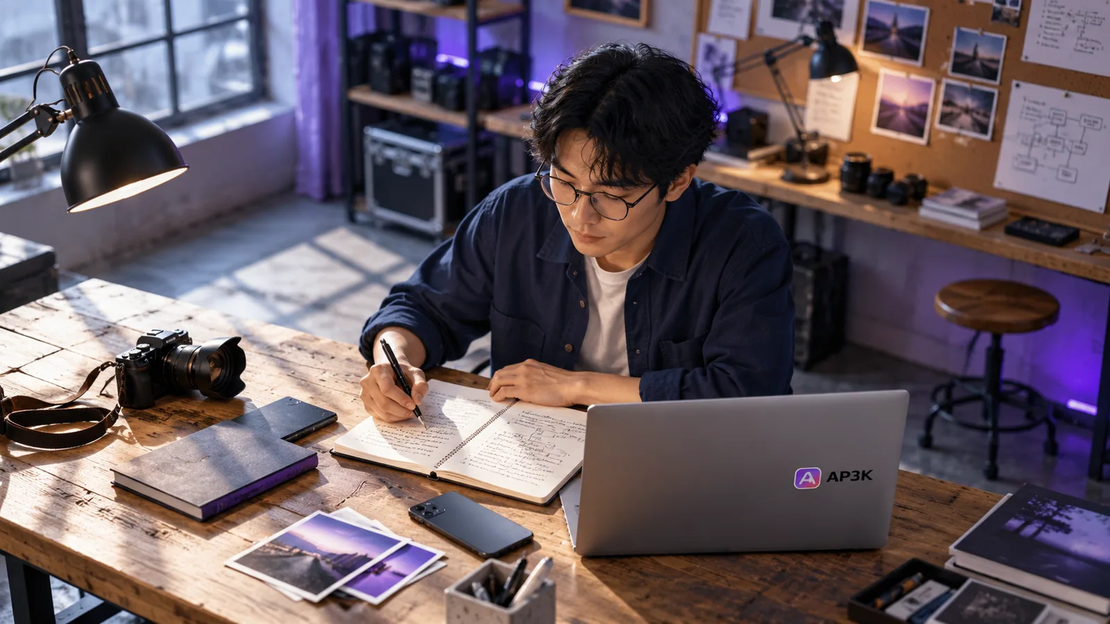 AP3K laptop, tools for reliable replies — original editorial photograph