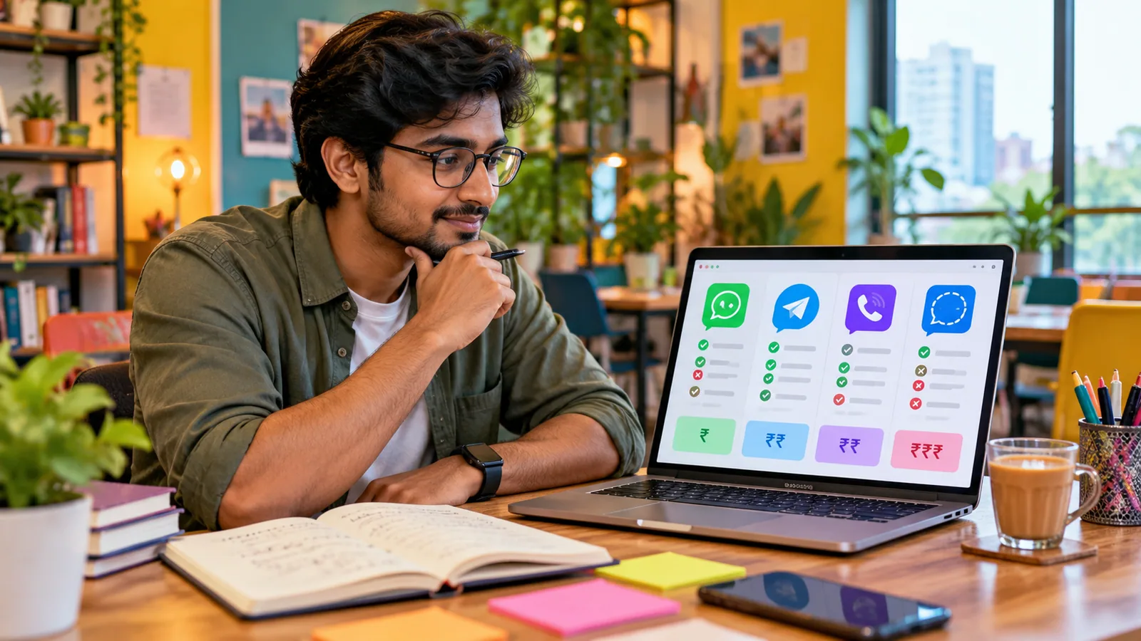 Comparing affordable messaging tools — original editorial photograph