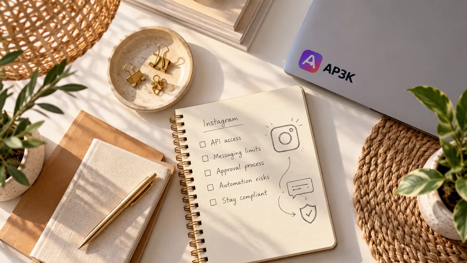 Instagram automation risks, mapped on paper — original editorial photograph