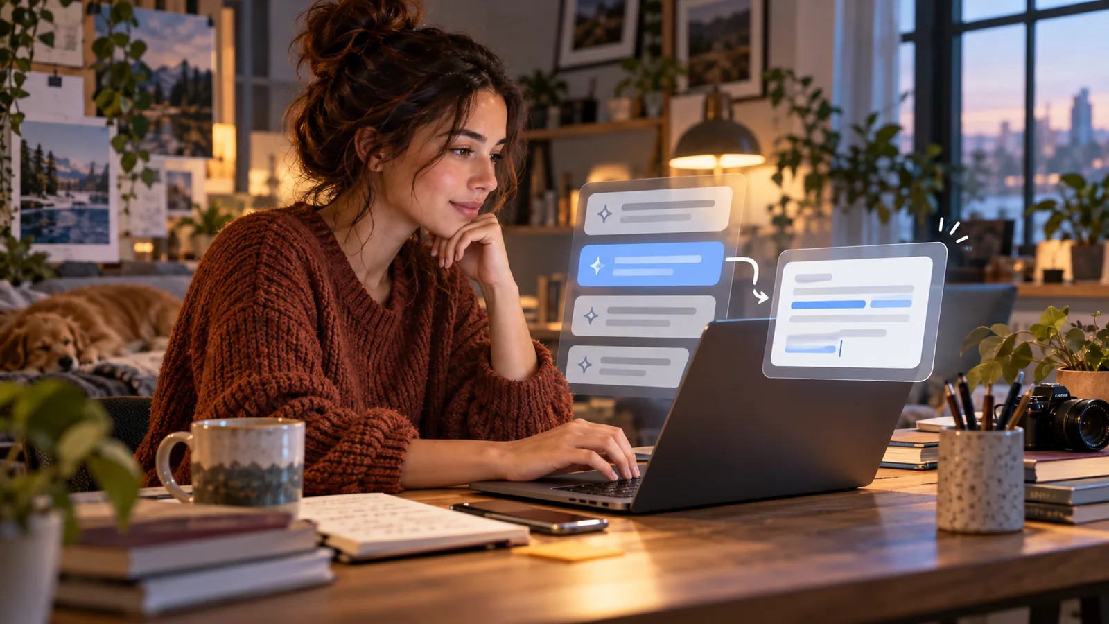 Personal touch to AI replies — original editorial photograph