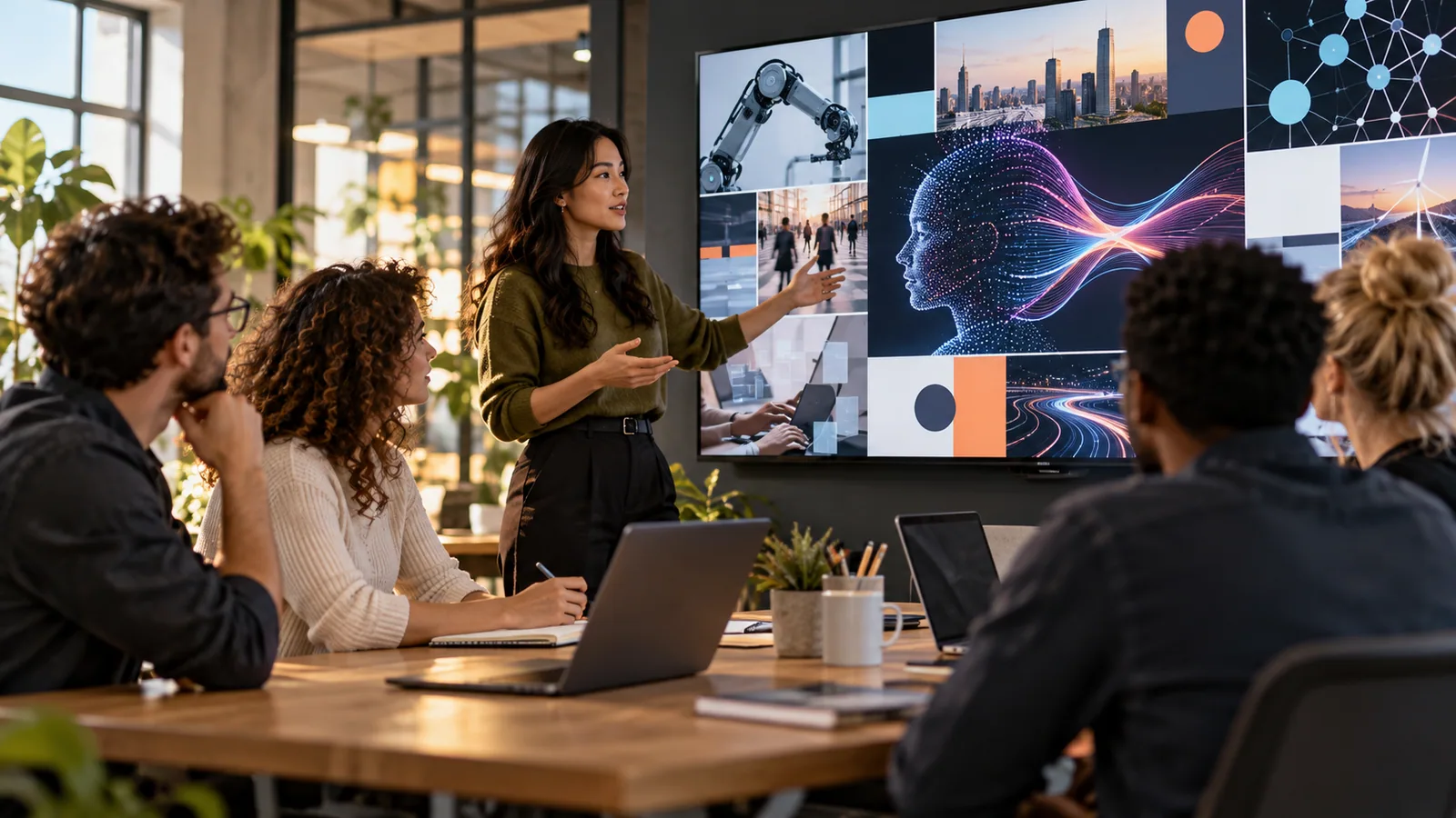 Creative team explores automation trends — original editorial photograph