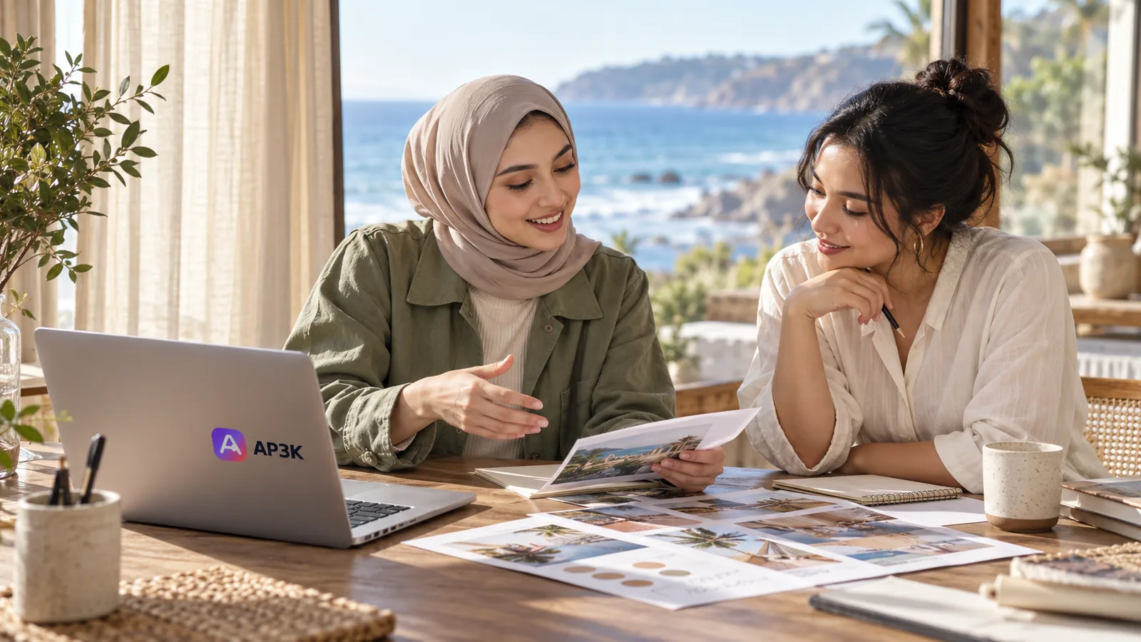 Planning Instagram story mentions together — original editorial photograph