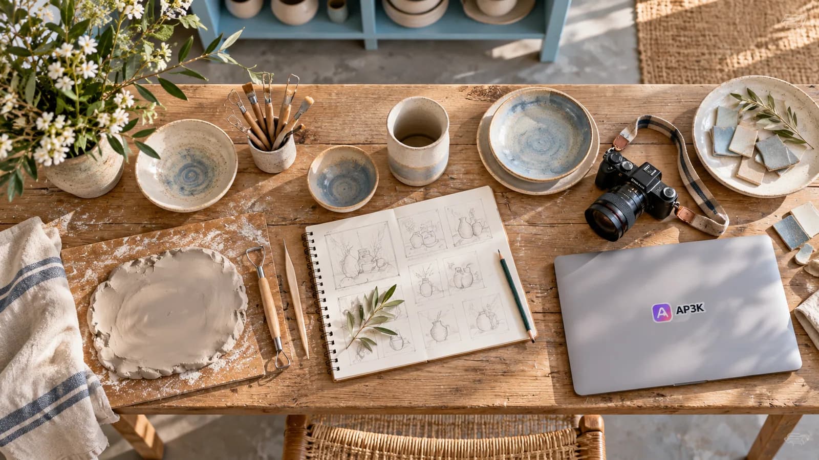 Ceramic studio content strategy — original editorial photograph