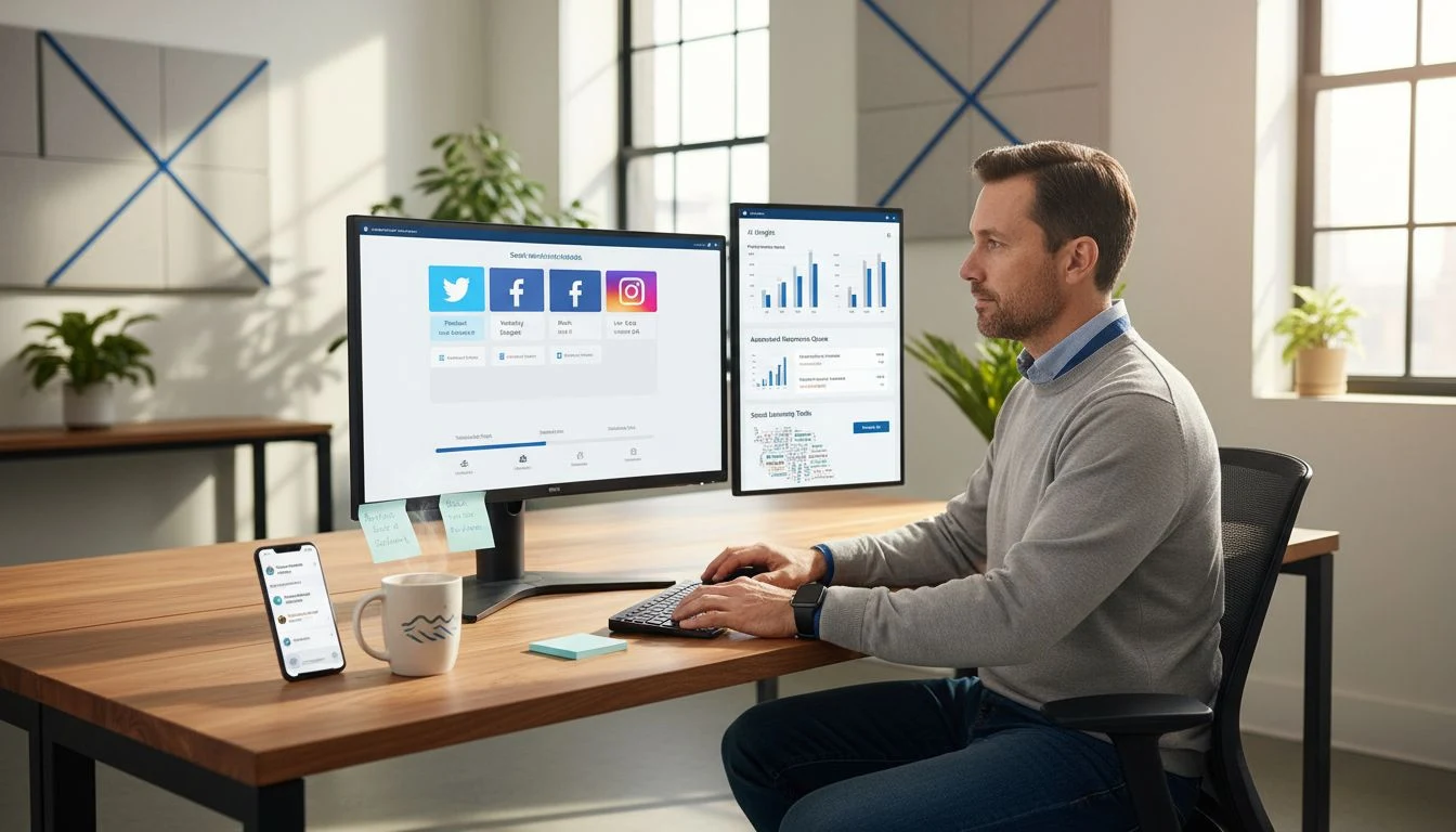 social media workflow setup