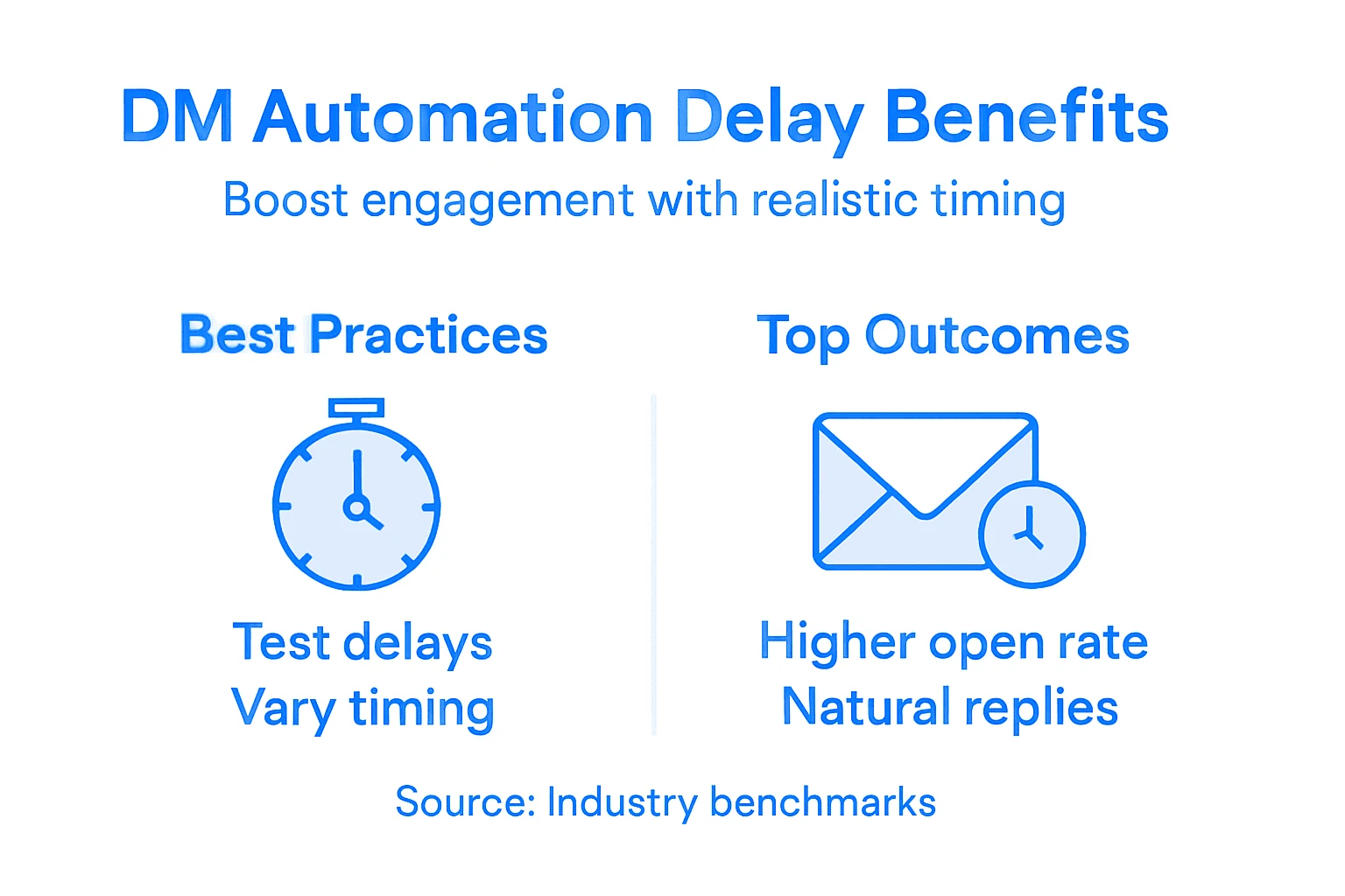 Infographic about DM automation delay practices and outcomes