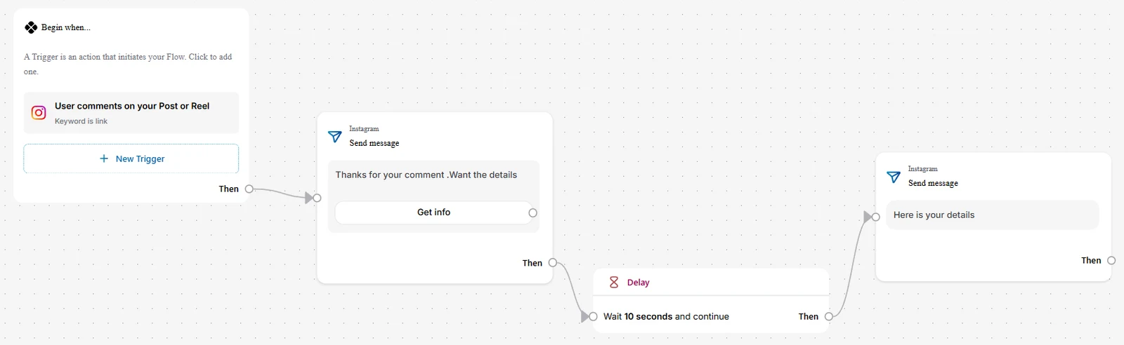 Flow node connections