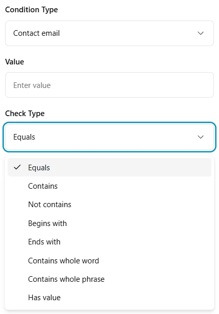 Contact Email Condition