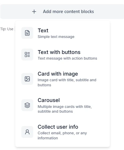 Message Layout Options