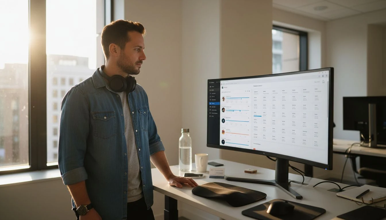 Marketer reviews Instagram automation dashboard