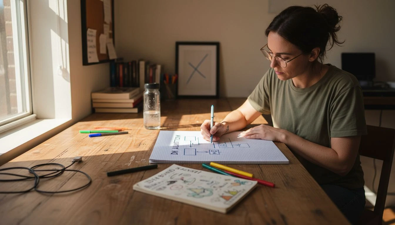 Content creator planning DM workflow