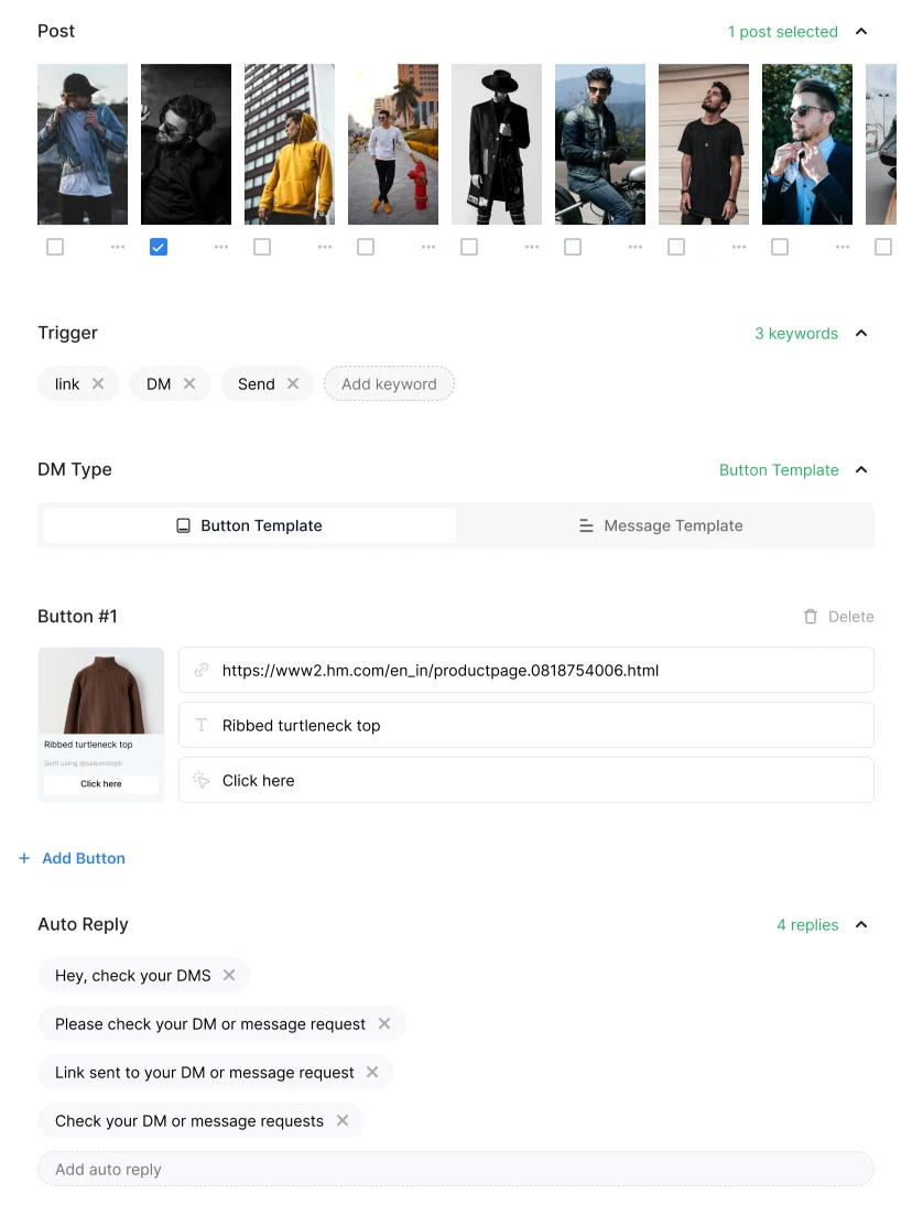 Select post or reel
