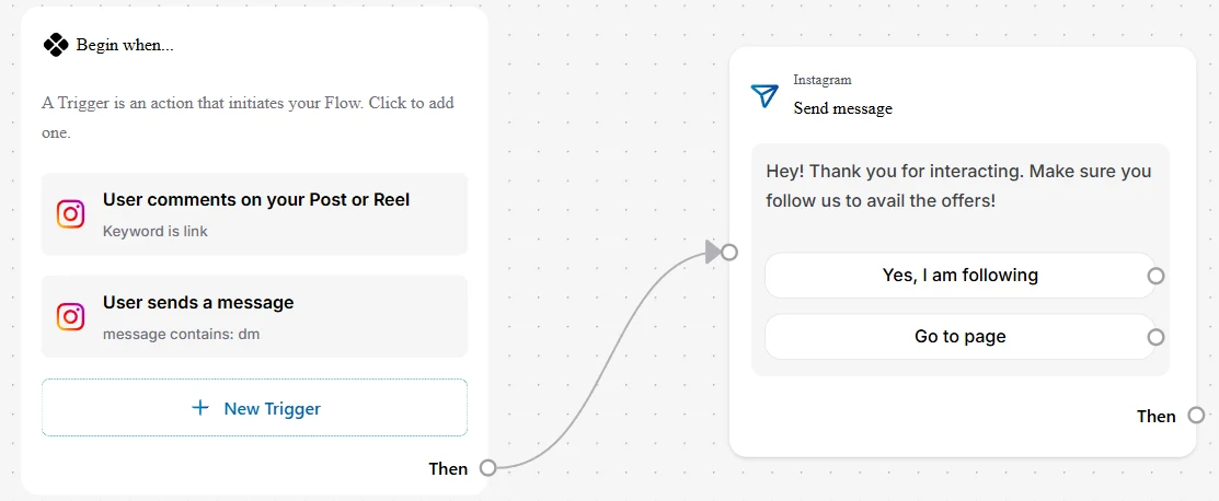 Connecting Send Message Node